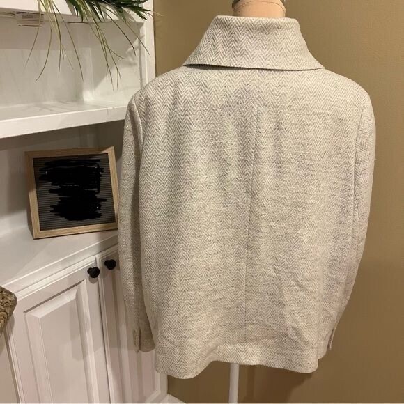 Ralph Lauren cream herringbone cropped jacket - Picture 6 of 12